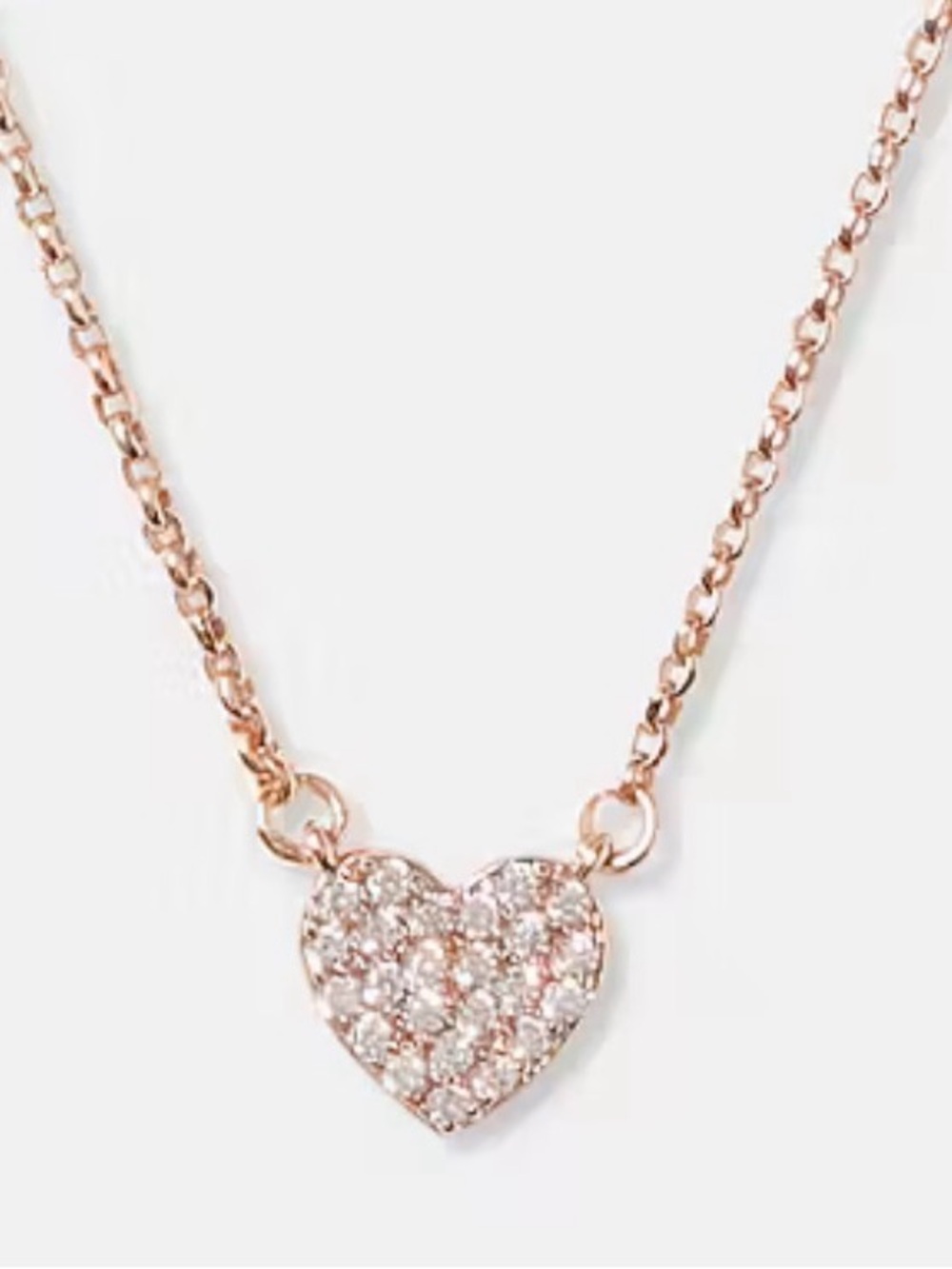 NWT kate spade Yours Truly Pave Heart Mini Pendant Necklace ORG RETAIL $69❤️